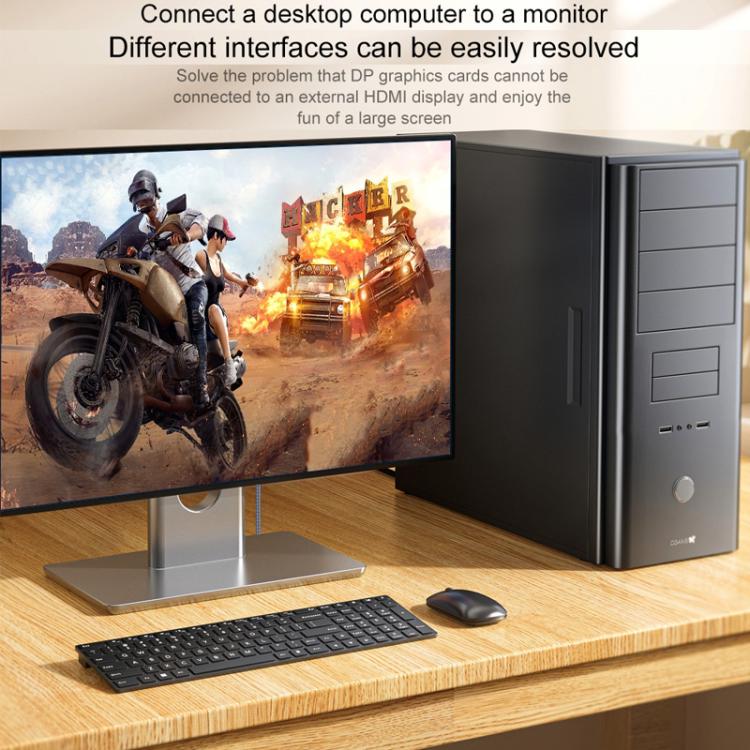 DP To HDMI 8K 60HZ HD Conversion Cable TV Computer Connection Conversion Monitor Projection Cable, 1m, 2m