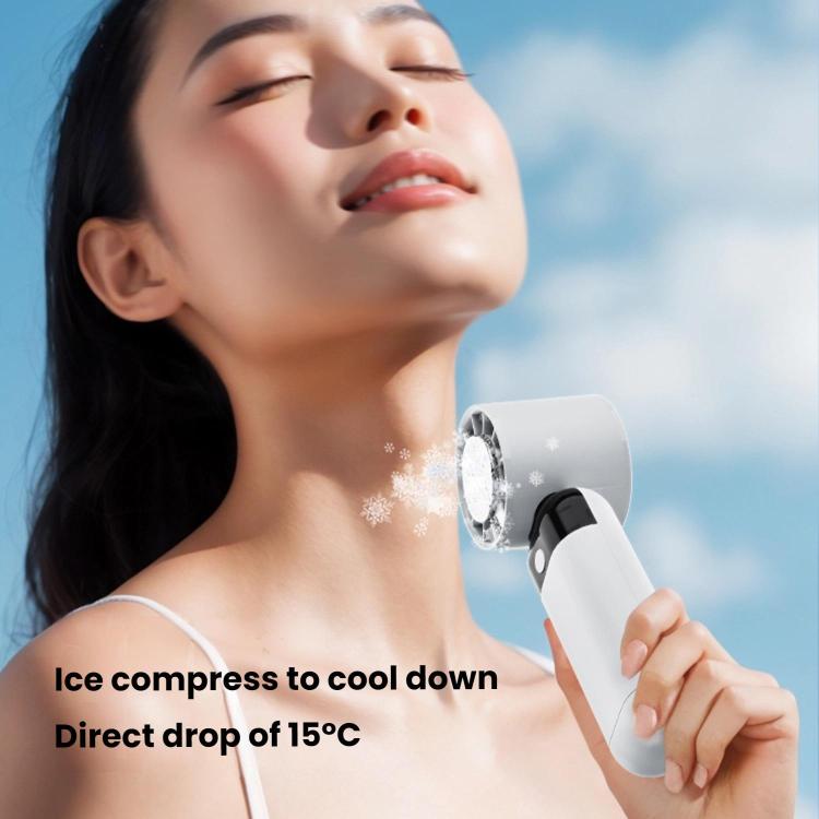 ZK03 Digital Display Cooling Fan USB Silent Handheld Cold Compress Fan