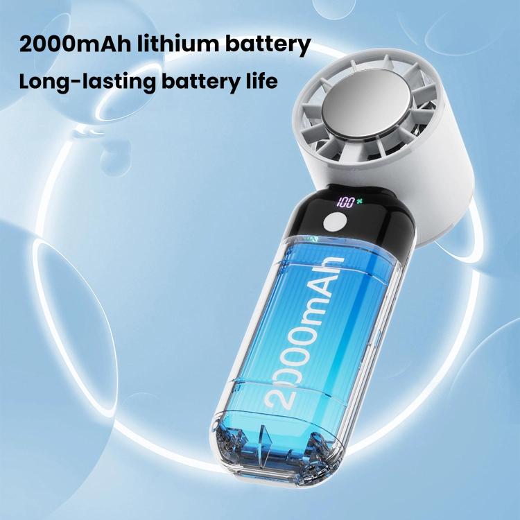 ZK03 Digital Display Cooling Fan USB Silent Handheld Cold Compress Fan