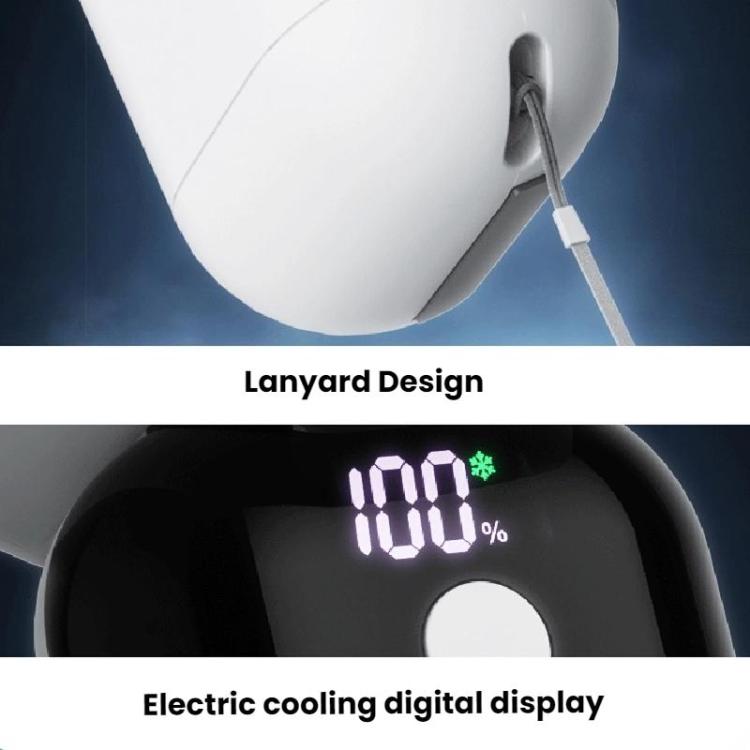 ZK03 Digital Display Cooling Fan USB Silent Handheld Cold Compress Fan