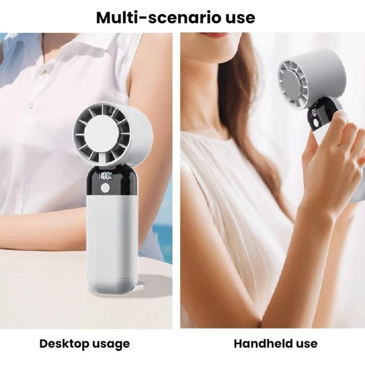 ZK03 Digital Display Cooling Fan USB Silent Handheld Cold Compress Fan