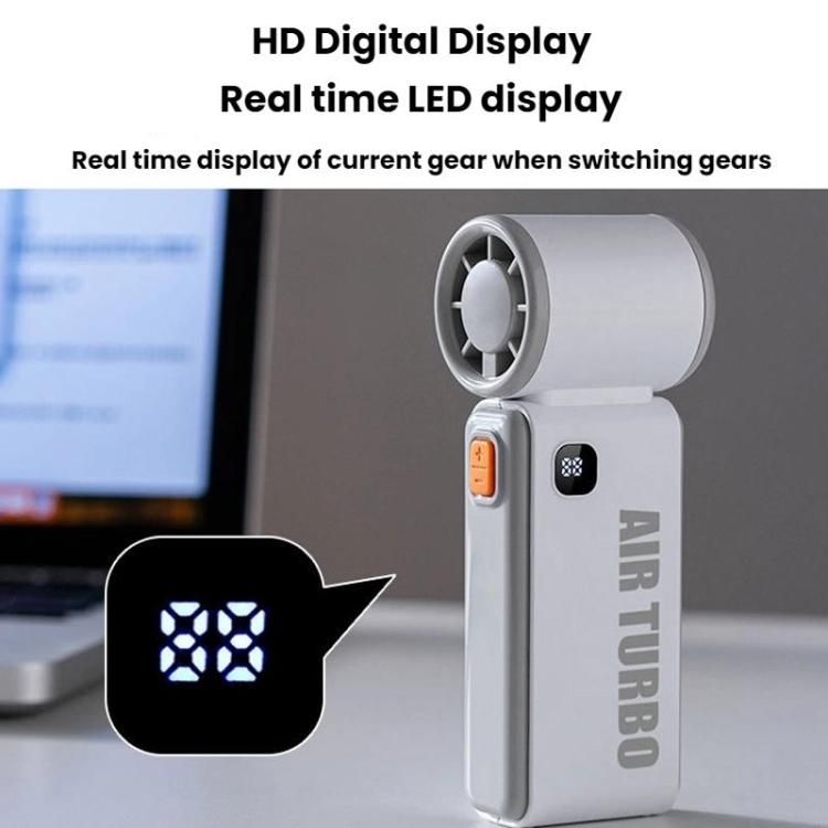 WH14 Handheld Digital Display Fan Outdoor Portable High Speed Fan