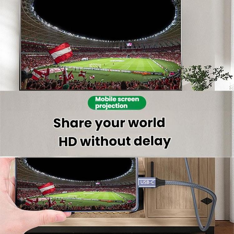 Type-C To DP1.4 8K 60Hz HD Unidirectional Adapter Cable Computer Gaming Console Monitor Mobile Phone Video Connection Cable, 1m, 2m