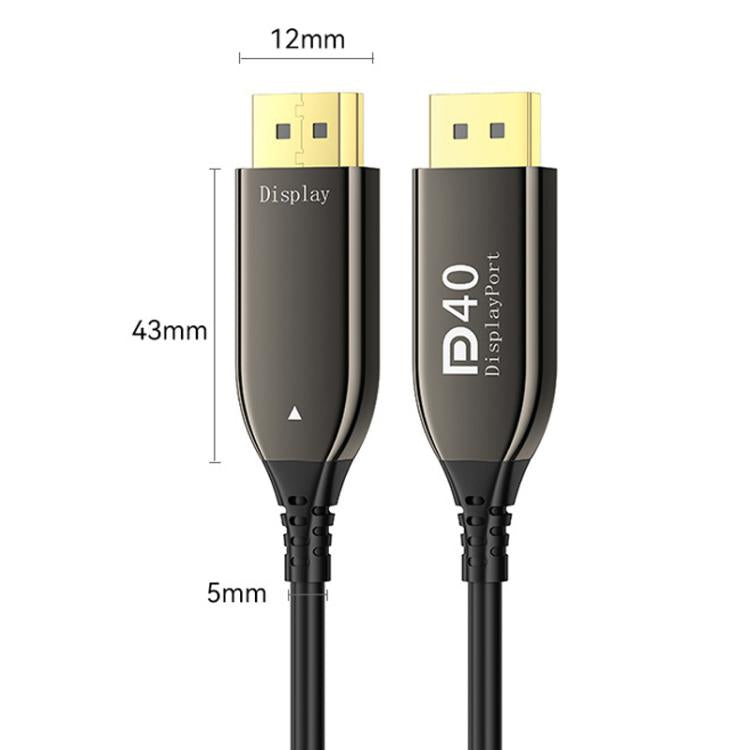 DP2.1 Male To Male 8K 60Hz HD Fiber Optic Cable For TV Computer Monitors Projectors, 10M, 15M, 20M, 25M, 30M, 40M, 50M