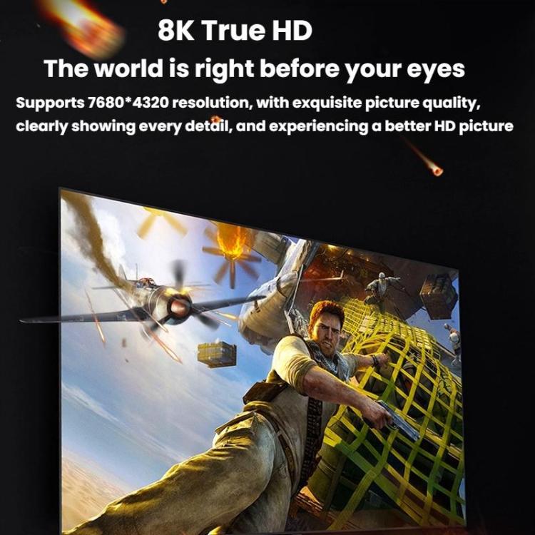 DP2.1 Male To Male 8K 60Hz HD Fiber Optic Cable For TV Computer Monitors Projectors, 10M, 15M, 20M, 25M, 30M, 40M, 50M