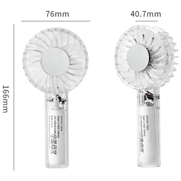 YL14 Transparent Handheld Fan USB Outdoor Portable Fan, YL14