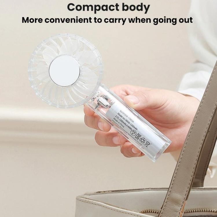 YL14 Transparent Handheld Fan USB Outdoor Portable Fan, YL14