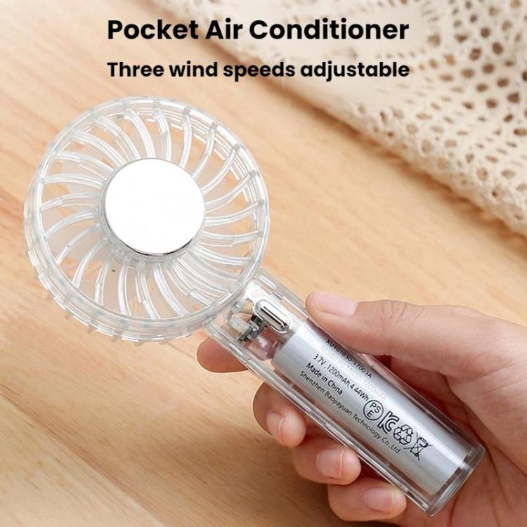 YL14 Transparent Handheld Fan USB Outdoor Portable Fan, YL14