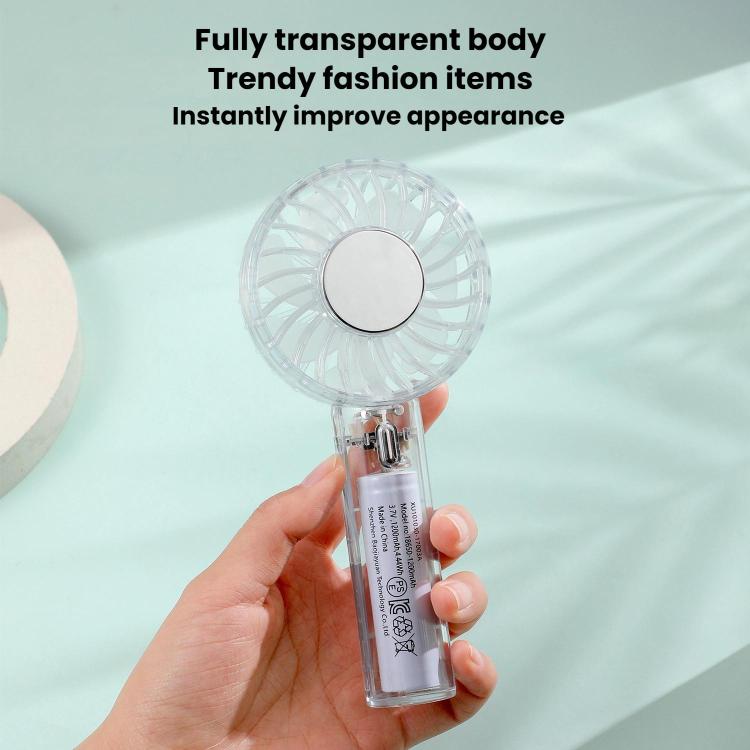 YL14 Transparent Handheld Fan USB Outdoor Portable Fan, YL14