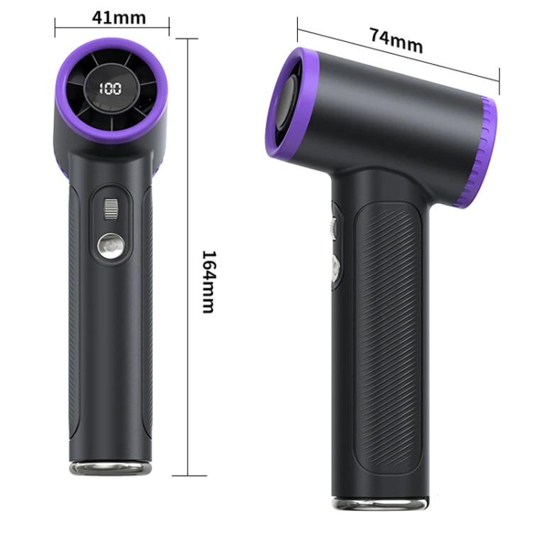 WT23 Handheld Digital Display Turbine Fan Outdoor Stepless Variable Speed Fan