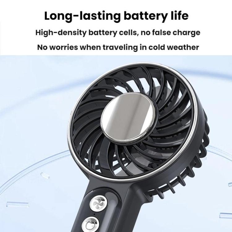 WT25 Handheld Fan With Lanyard Clip USB Desktop Silent Rechargeable Fan