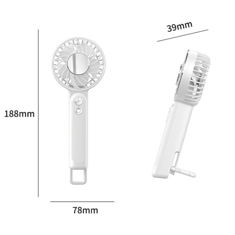 WT25 Handheld Fan With Lanyard Clip USB Desktop Silent Rechargeable Fan