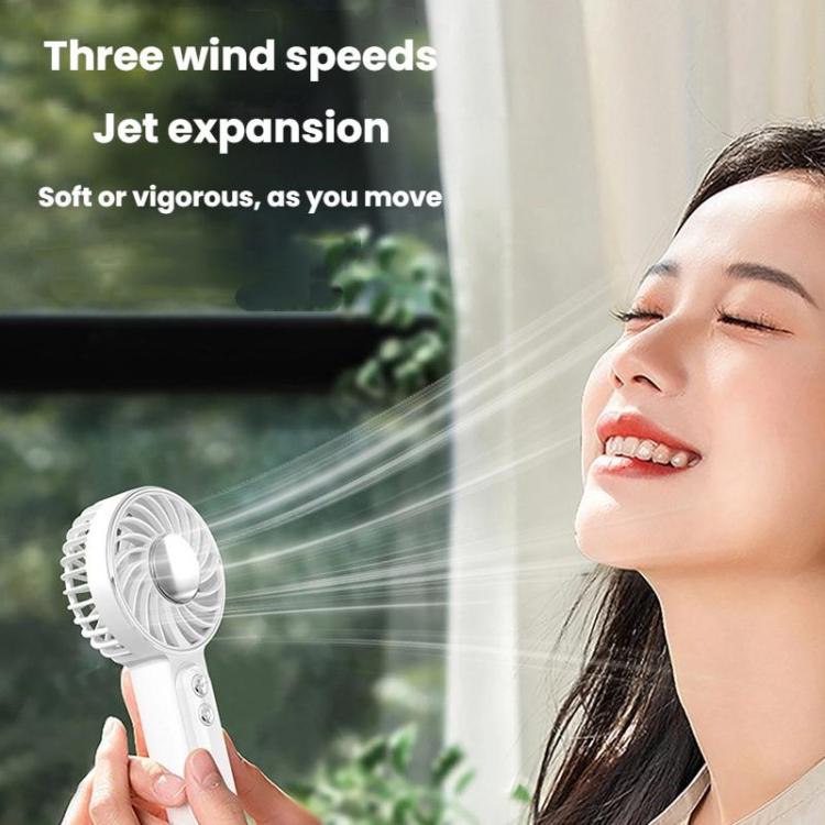 WT25 Handheld Fan With Lanyard Clip USB Desktop Silent Rechargeable Fan