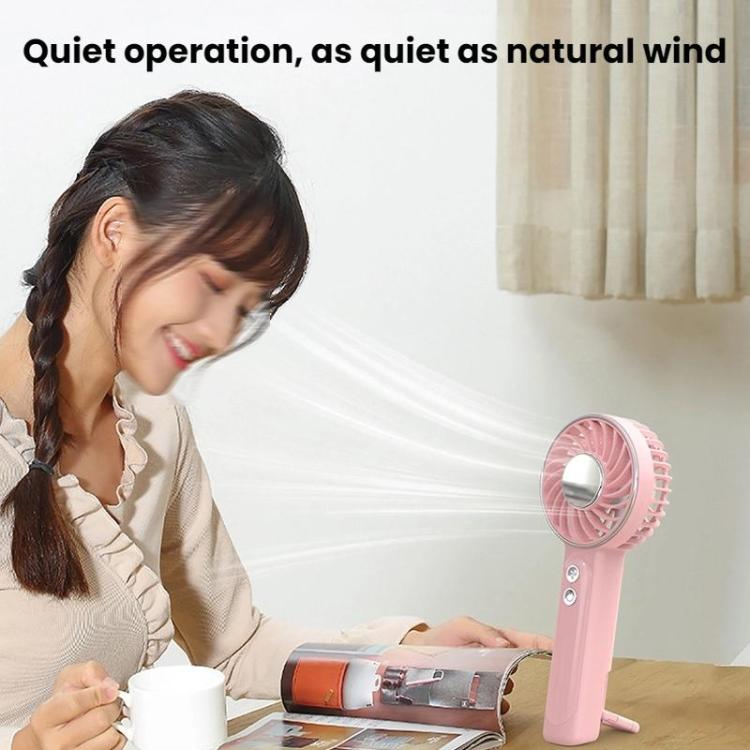 WT25 Handheld Fan With Lanyard Clip USB Desktop Silent Rechargeable Fan