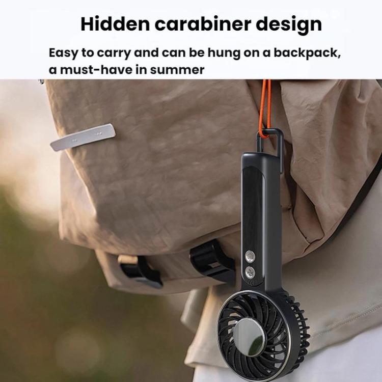 WT25 Handheld Fan With Lanyard Clip USB Desktop Silent Rechargeable Fan