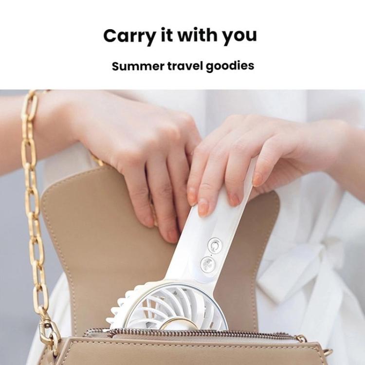 WT25 Handheld Fan With Lanyard Clip USB Desktop Silent Rechargeable Fan