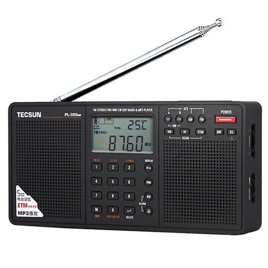 TECSUN PL-398MP Stereo Portable Full-Band Digital Tuning Radio Support SD Card Playback