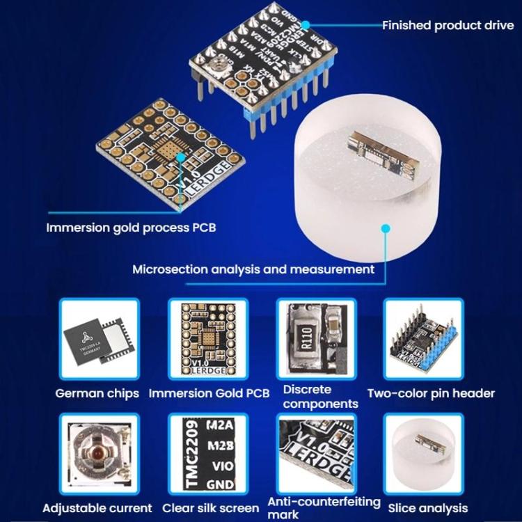 TMC2209 Driver High-Current High-Microstepping Replacement For 2208, A4988, LV8729 3D Printer Accessory