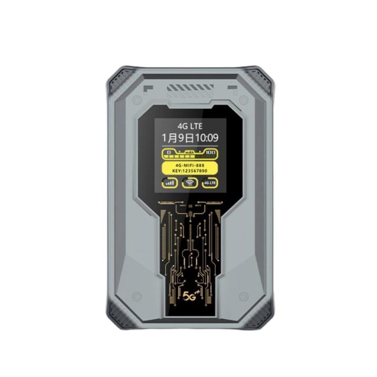 M20 4G/5G Portable WiFi Hotspot 300Mbps SIM Unlocked Pocket Router With Time Display, 4000mAh Long-Lasting Battery