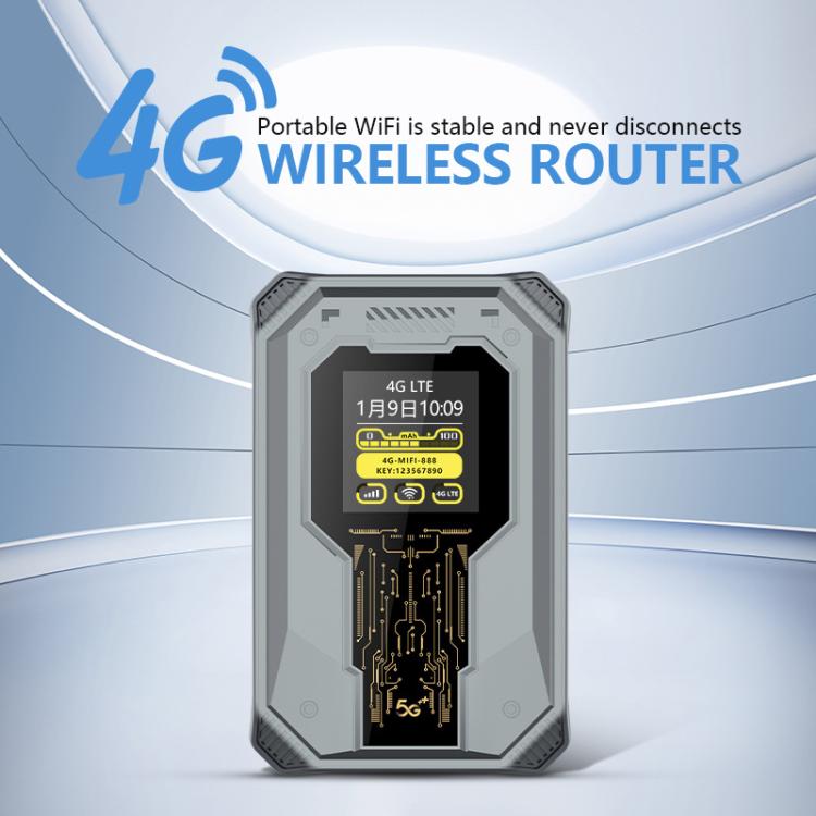 M20 4G/5G Portable WiFi Hotspot 300Mbps SIM Unlocked Pocket Router With Time Display, 4000mAh Long-Lasting Battery, Asia Edition, Eurasian Edition