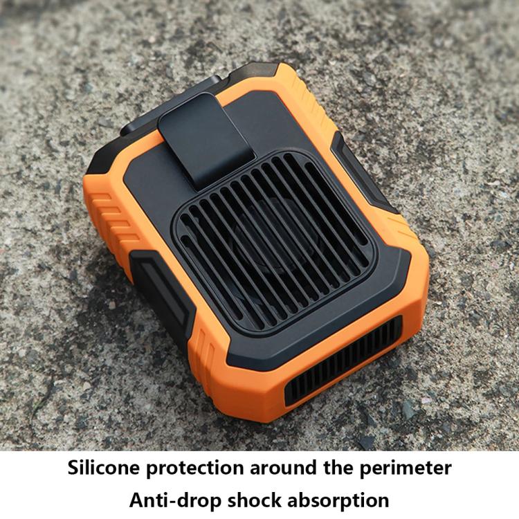 Rechargeable Waist-Mounted Clip Fan With 3-Speed Settings & LED Flashlight Hands-Free Cooling For Construction, Outdoor Work, Hiking