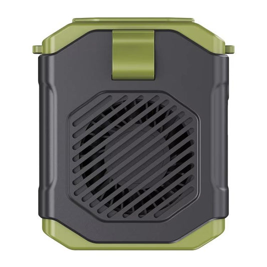 F31 Rechargeable Waist-Mounted Clip Fan With 5-Speed Adjustable Airflow, Stand & Flashlight, F31 Green, F31 Orange