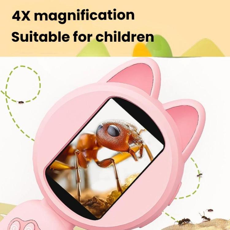 HM020B 4X HD Handheld Children Electronic Magnifier With Screen 2MP Digital Microscope