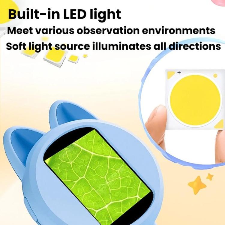 HM020B 4X HD Handheld Children Electronic Magnifier With Screen 2MP Digital Microscope