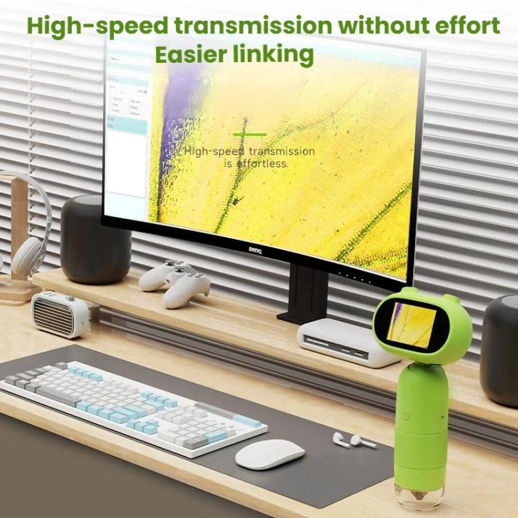 Cartoon HD Children Digital Electronic Microscope With Screen Handheld Portable Magnifier