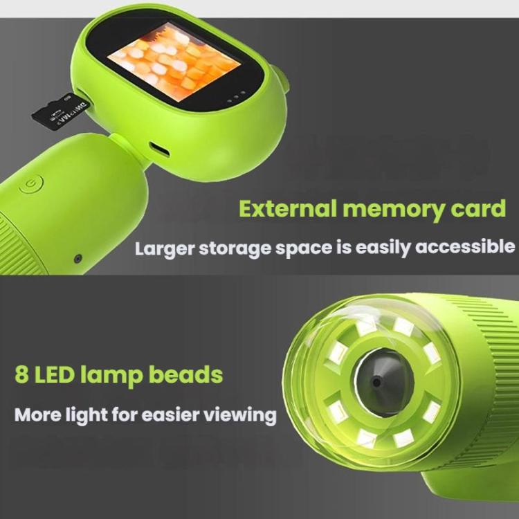 Cartoon HD Children Digital Electronic Microscope With Screen Handheld Portable Magnifier