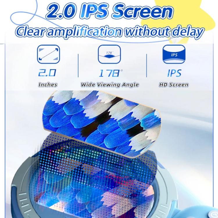 HM020-C Handheld Children Electronic Magnifier HD 2MP Digital Microscope