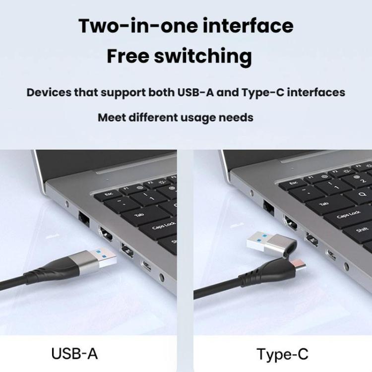 USB3.0+Type-C To Dual HDMI Extender 4K 60HZ Dual Screen Heterodyne HD Video Converter, HD16