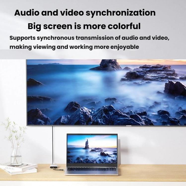 USB3.0+Type-C To Dual HDMI Extender 4K 60HZ Dual Screen Heterodyne HD Video Converter, HD16