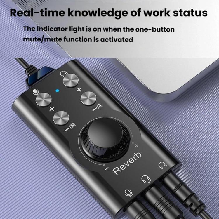 USB / Type-C To 3.5mm 7.1 Surround Sound Computer Voice Changer External Sound Card For Mobile Computer Streaming