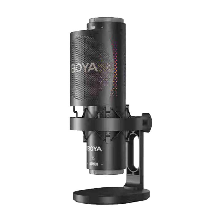 BOYA K9 Built-In Sound Card Quadruple Noise Reduction Desktop Microphone PC Recording Game Live Noise Reduction Microphone, K9