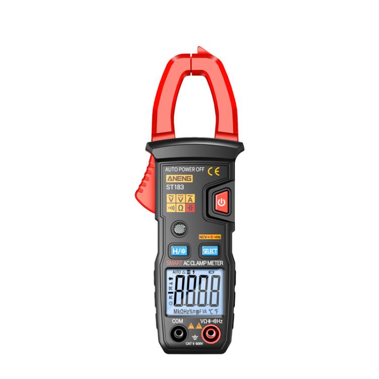 ANENG ST183 600A Digital Clamp Meter With NCV, 4000 Counts, Tests Continuity/Resistance/Capacitance/Diode, Audible & Visual Alarm