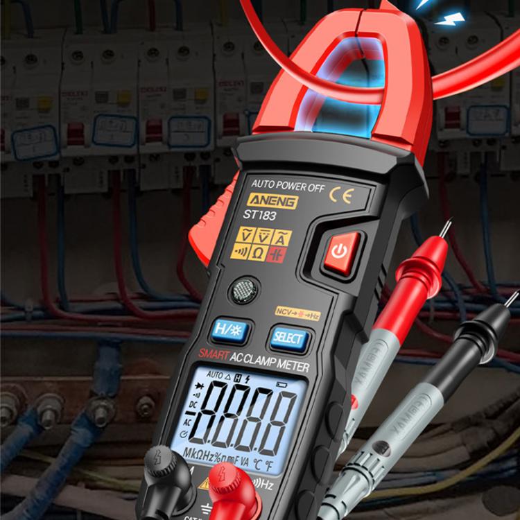 ANENG ST183 600A Digital Clamp Meter With NCV, 4000 Counts, Tests Continuity/Resistance/Capacitance/Diode, Audible & Visual Alarm