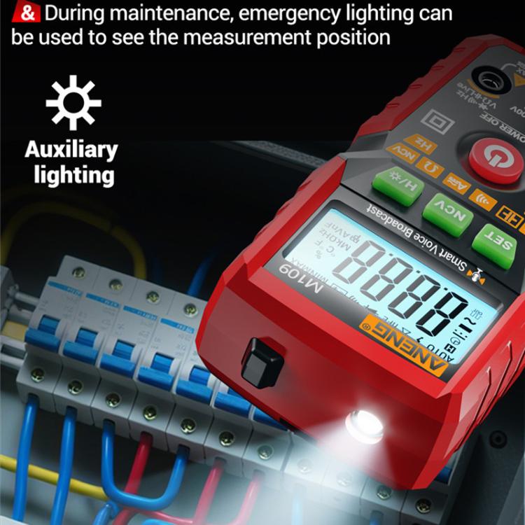 ANENG M109 Digital Multimeter With Voice Guide 4000 Counts, NCV Detection, Capacitance/Resistance/Voltage/Current Tester