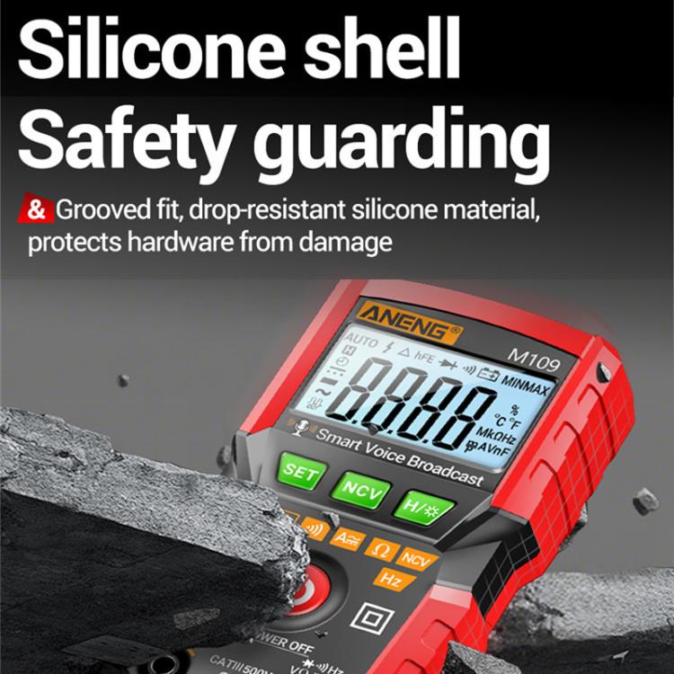 ANENG M109 Digital Multimeter With Voice Guide 4000 Counts, NCV Detection, Capacitance/Resistance/Voltage/Current Tester