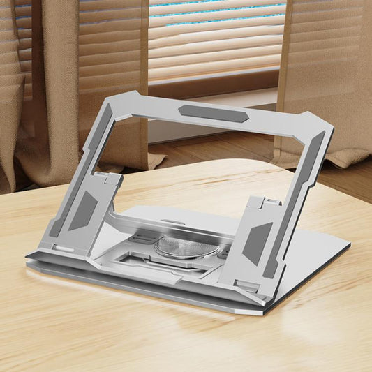 Carbon Steel Laptop Tablet Stand Holder Foldable Desktop Riser With 360-Degree Rotation, Tablet Silver, Tablet Black, Laptop Silver, Laptop Black