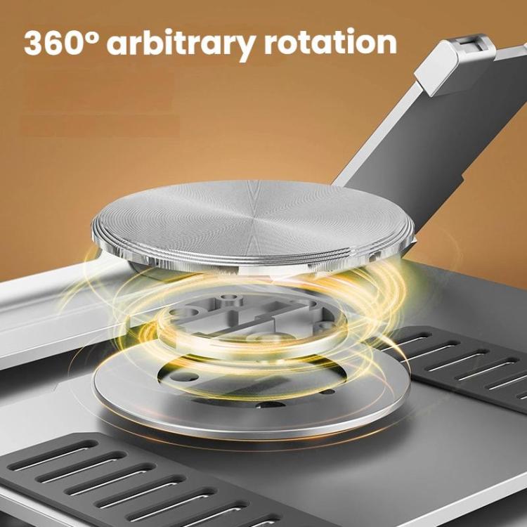 Carbon Steel Laptop Tablet Stand Holder Foldable Desktop Riser With 360-Degree Rotation, Tablet Silver, Tablet Black, Laptop Silver, Laptop Black