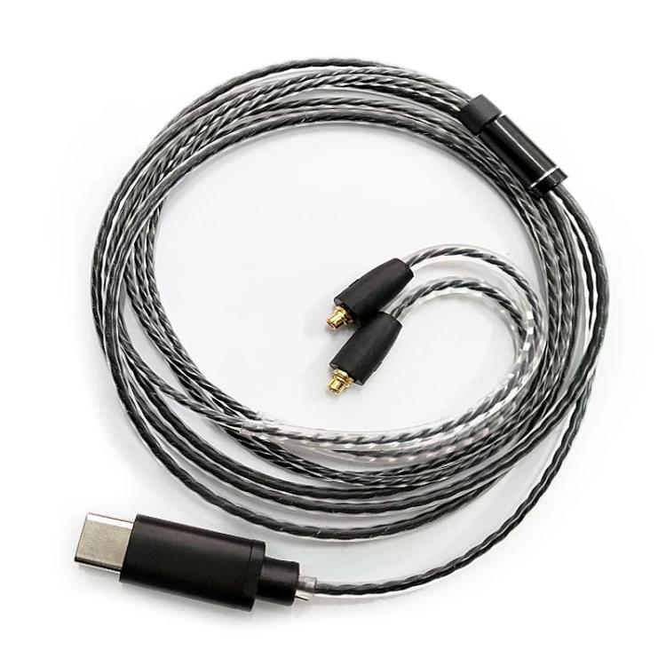 1.2m Type-C To MMCX Interface Headphone Plug Cable For Shure SE215 / SE315 / SE425 / SE535 / SE846, Inline Control, Standard