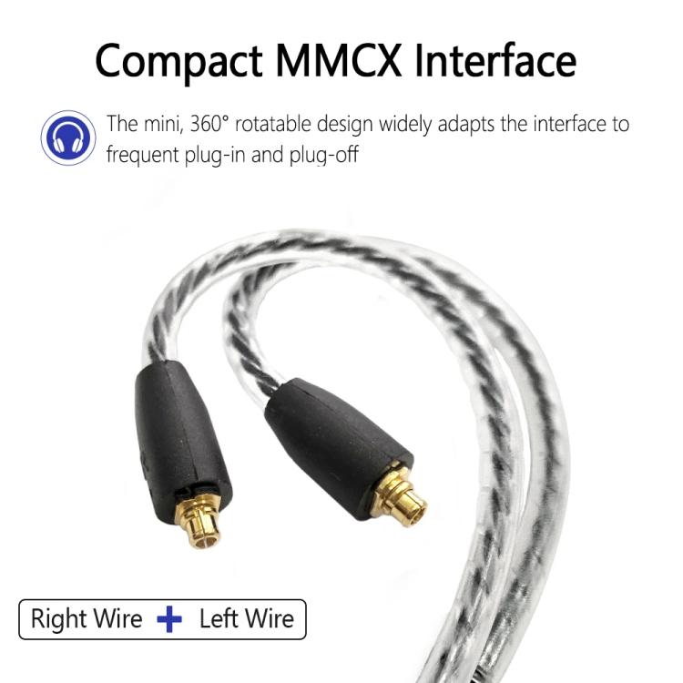 1.2m Type-C To MMCX Interface Headphone Plug Cable For Shure SE215 / SE315 / SE425 / SE535 / SE846, Inline Control, Standard
