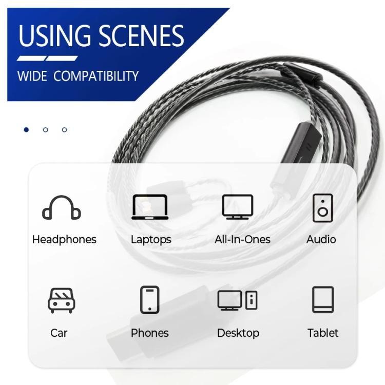 1.2m Type-C To MMCX Interface Headphone Plug Cable For Shure SE215 / SE315 / SE425 / SE535 / SE846, Inline Control, Standard