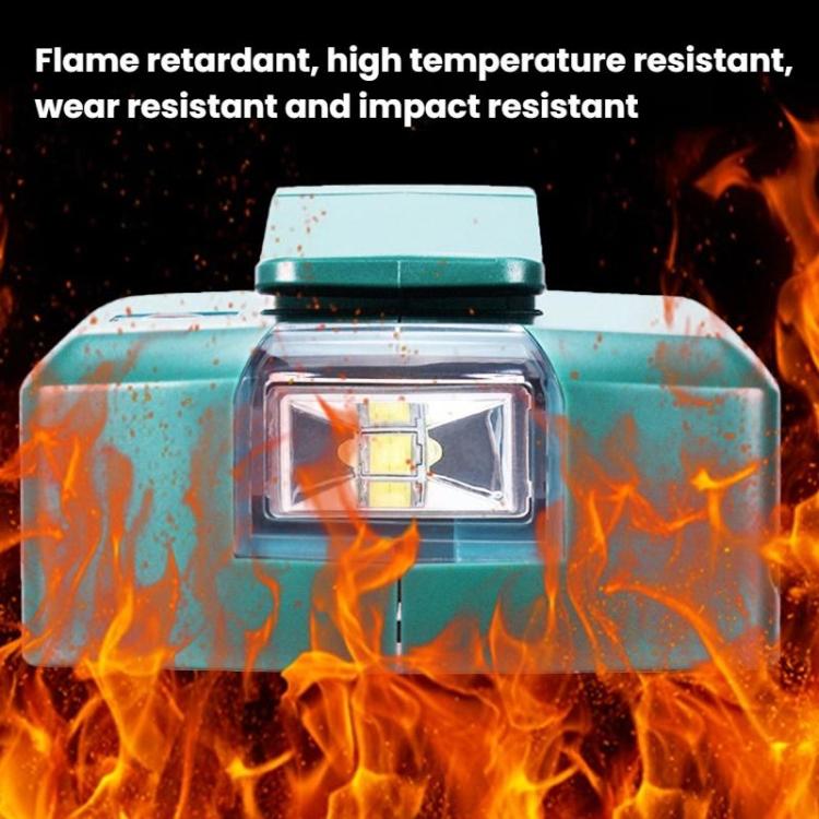 For Makita 14.4V/18V Lithium Battery Adapter With LED Lighting