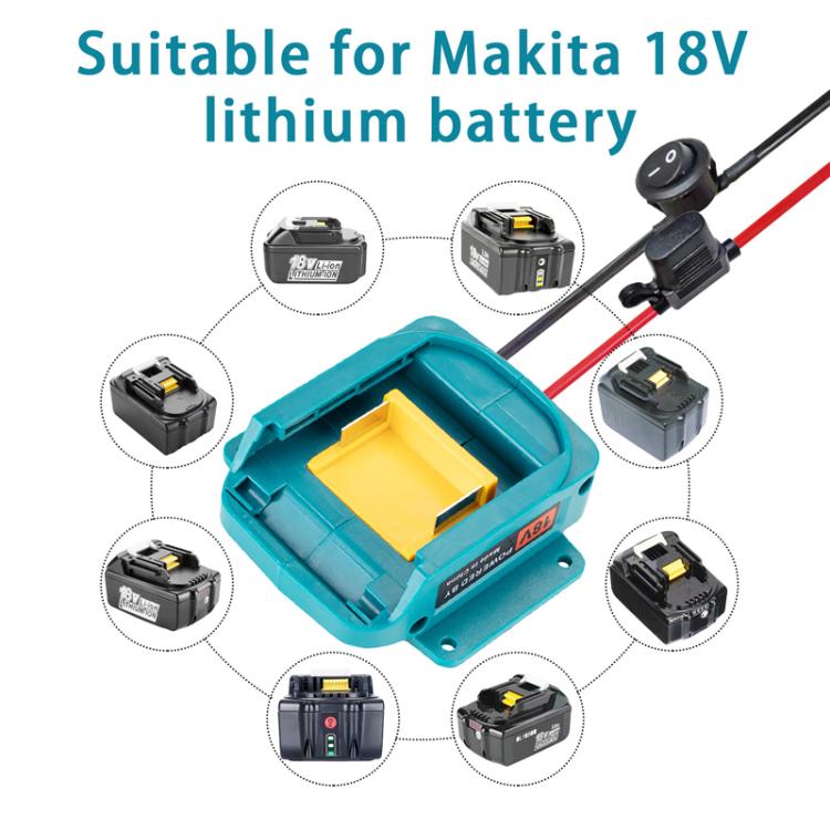 For Makita 18V 18650 Lithium Battery Charger Tool Battery Converter