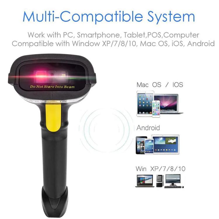 Wireless 1D/2D Bluetooth Barcode Scanner Handheld QR Code Reader