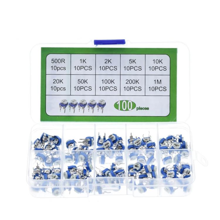100pcs /Set Adjustable Resistor Box Kit, 100pcs /Set