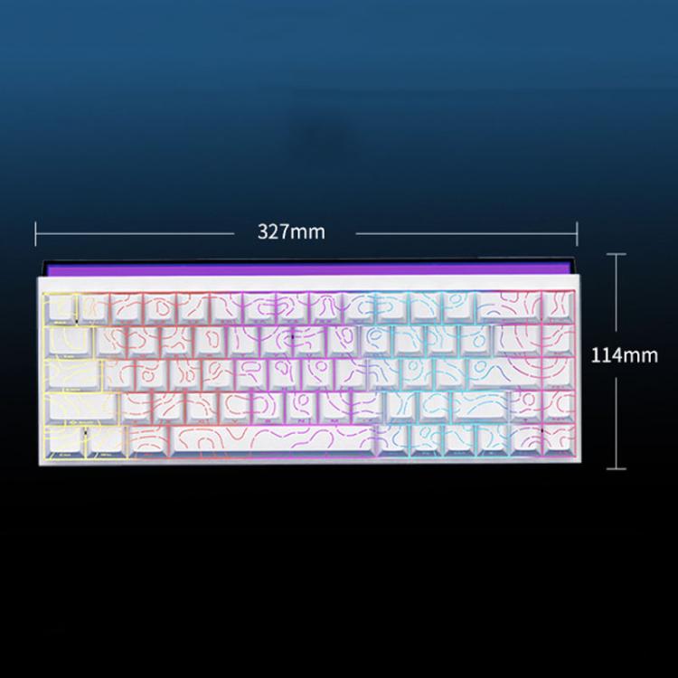 NACODEX NK68 Magnetic Shaft Mechanical Dazzle Color Wired Keyboard Office Computer Gaming 68 Keys Keyboard