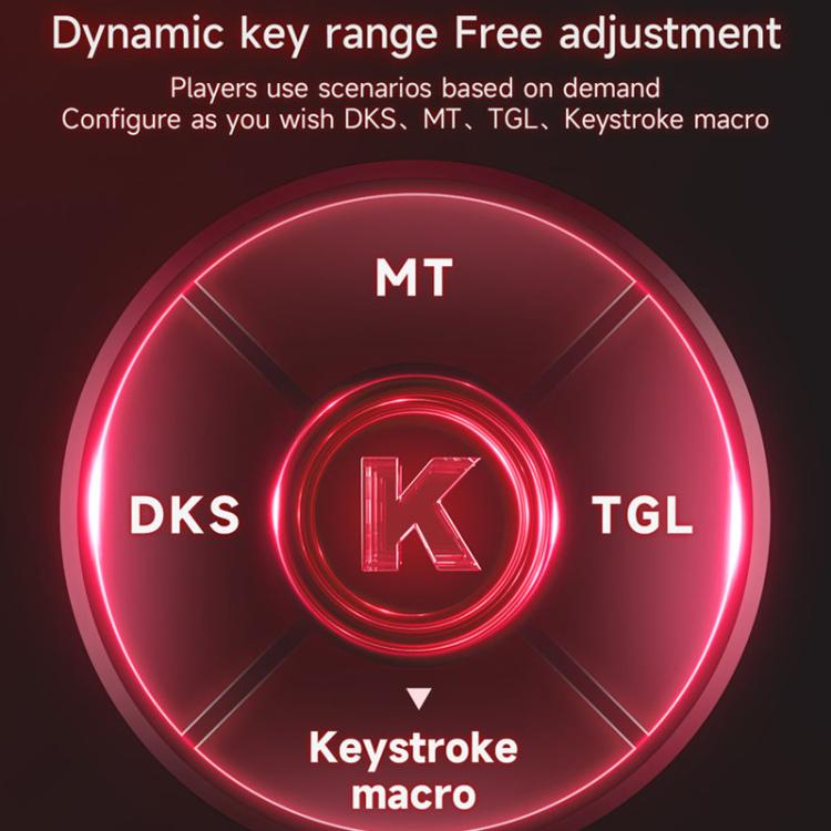 Ajazz AK680 MAX Magnetic Shaft Mechanical Wired Keyboard With RGB Light, Black, White, Black Gray Yellow, Blue White Dark Blue, Side Engraving Gradient Pink, Contour Line Black, Contour Line White